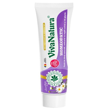 Pasta de dinti cu argila si 44 plante Homeopatic, 150 ml, Vivanatura