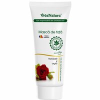 Masca de fata cu trandafir si argila activa, 75 ml, Vivanatura