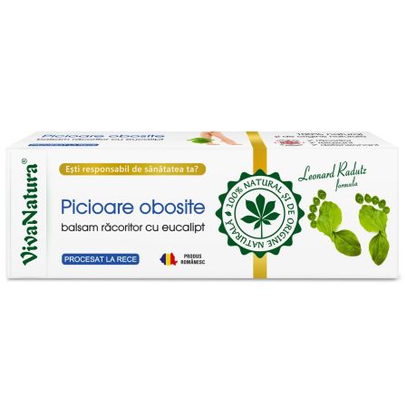 Balsam racoritor cu eucalipt pentru picioare obosite, 75 ml, Vivanatura