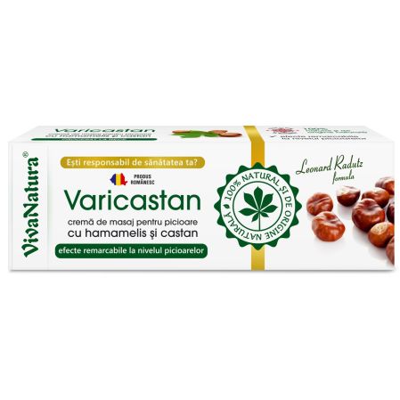 Crema de masaj pentru picioare Varicastan, 75 ml, Vivanatura