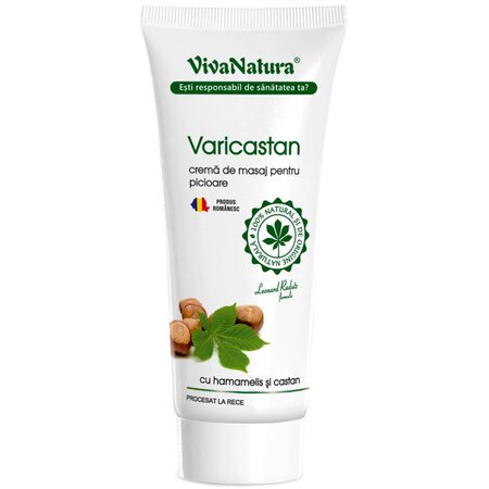 Crema de masaj pentru picioare Varicastan, 75 ml, Vivanatura 709957