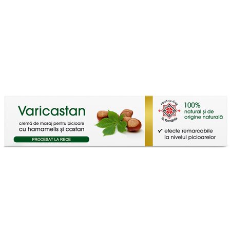 Crema de masaj pentru picioare Varicastan, 75 ml, Vivanatura 709954