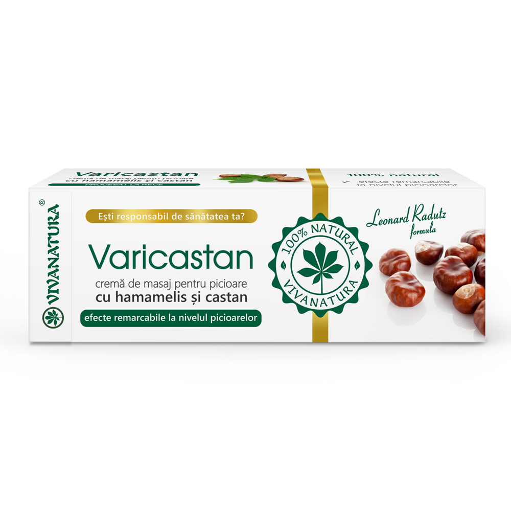 Crema de masaj pentru picioare Varicastan, 75 ml, Vivanatura