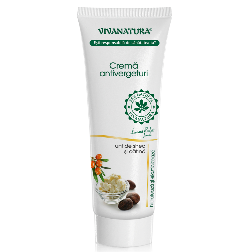 Crema antivergeturi cu unt de shea si catina, 250 ml, Vivanatura