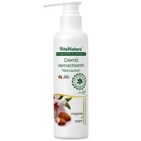 Crema demachianta cu migdale si argint, 145 ml, Vivanatura