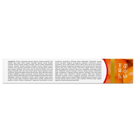 Pasta de dinti naturala pentru copii cu argila activa si portocale Junior, 80 ml, Vivanatura 709788