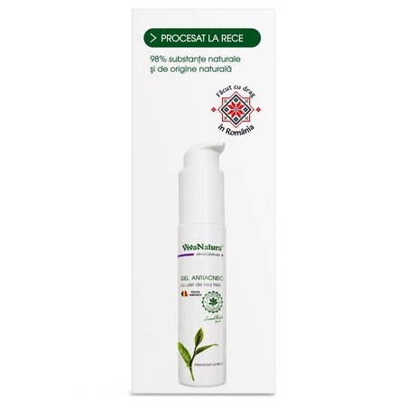 Gel antiacneic cu ulei de tea tree, 50 ml, Vivanatura 710062