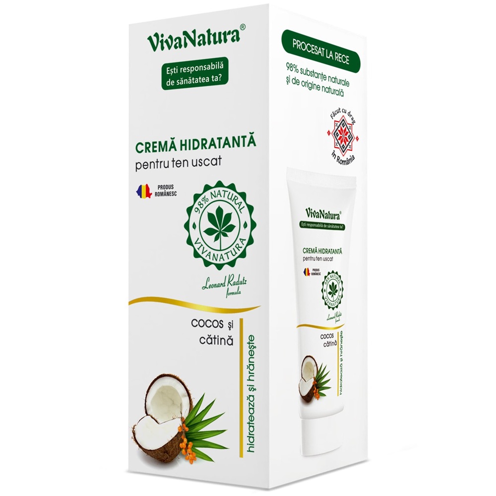 Crema de fata hidratanta pentru ten uscat, 75 ml, Vivanatura