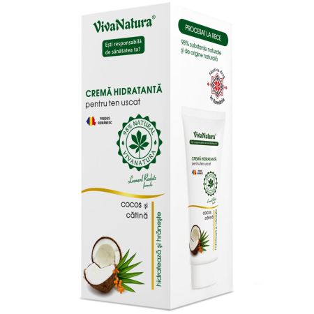 Crema de fata hidratanta pentru ten uscat, 75 ml, Vivanatura