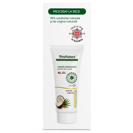 Crema de fata hidratanta pentru ten uscat, 75 ml, Vivanatura 710040