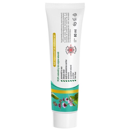 Pasta de dinti naturala cu argila si plante Menthol Fresh, 80 ml, Vivanatura 709652