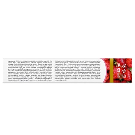 Pasta de dinti naturala pentru copii cu argila activa si capsuni Junior, 80 ml, Vivanatura 709689