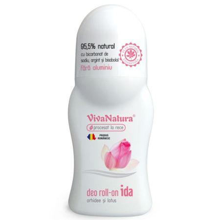 Deo roll-on natural cu orhidee si lotus Ida, 50 ml, Vivanatura