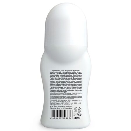 Deo roll-on natural cu zambila si tuberoza Spring Flowers, 50 ml, Vivanatura 710146