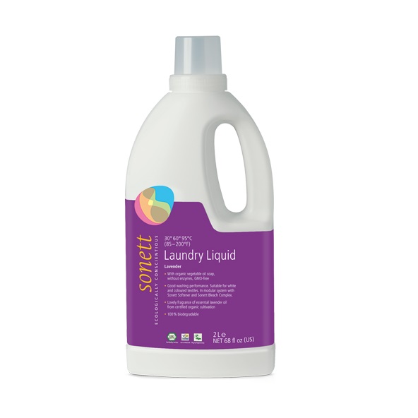 Detergent ecologic pentru rufe albe si colorate cu lavanda, 2000 ml, Sonett