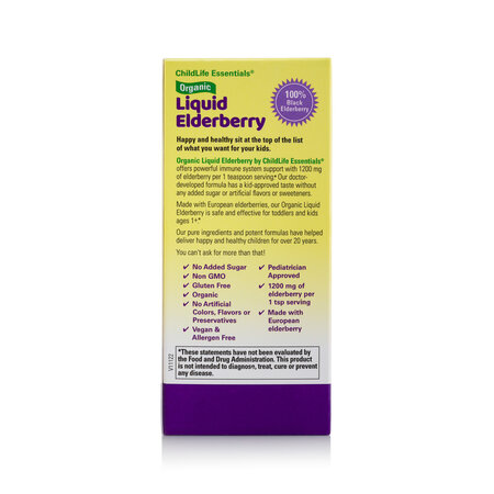 Supliment imunitate pentru copii Liquid Elderberry Childlife Essentials, 118 ml, Secom 727137