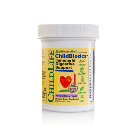 Probiotic pentru copii ChildBiotics Immune and Digestive Support Childlife Essentials, 30 tablete masticabile, Secom 724337