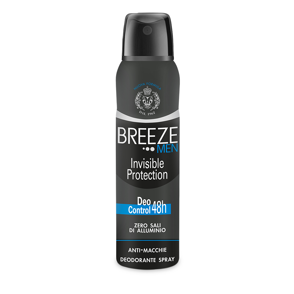 Deodorant spray fara aluminiu pentru barbati Invisible Protection Men, 150 ml, Breeze