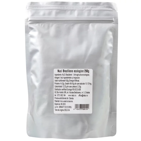 Nuci braziliene raw bio, 250 g, Obio 610308