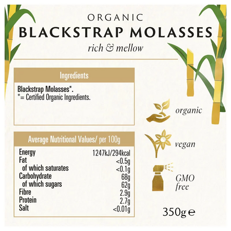 Sirop de melasa bio, 350 g, Biona 655762