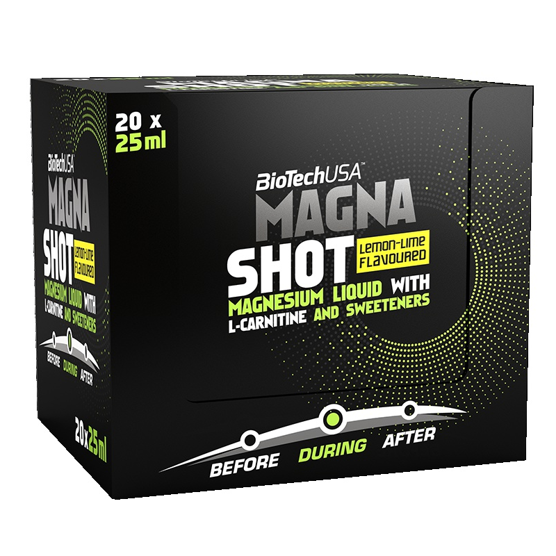 Supliment lichid impotriva oboselii musculare Magna Shot Lemon, 20 fiole x 25 ml, Biotech USA