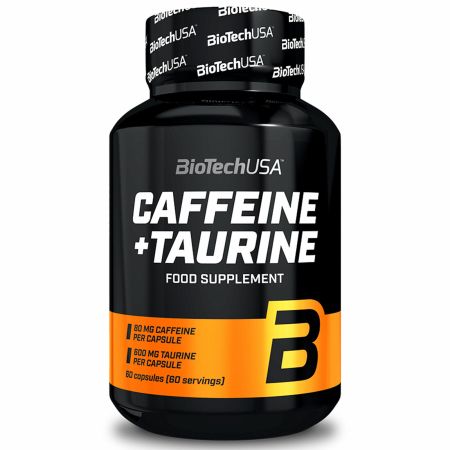 Caffeine + Taurine 80 mg, 60 capsule, Biotech USA