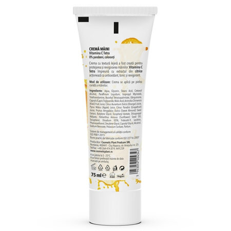 Crema de maini cu textura lejera Vitamin C Plus Essential, 75 ml, Cosmetic Plant 712591