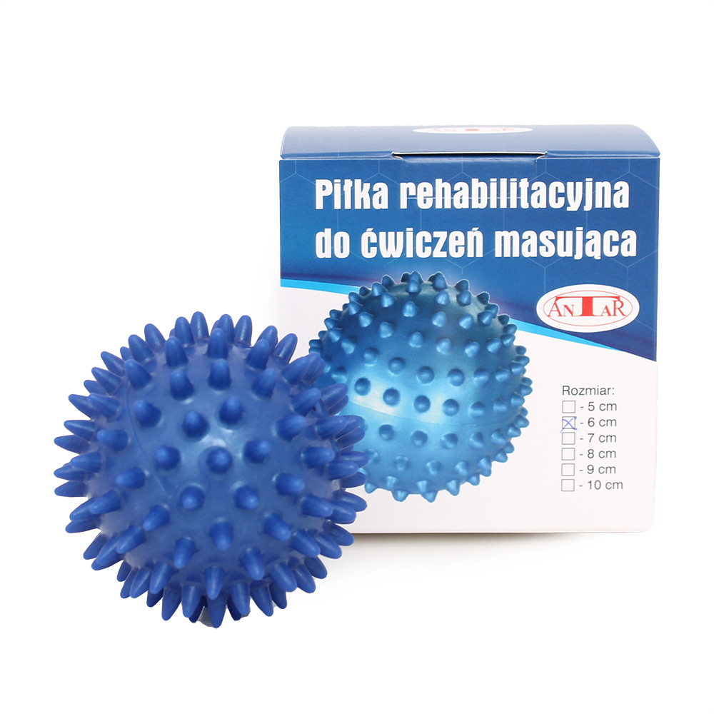 Minge de masaj pentru recuperare, culoare albastru Antar, 6 cm, 1 bucata, Biogenetix