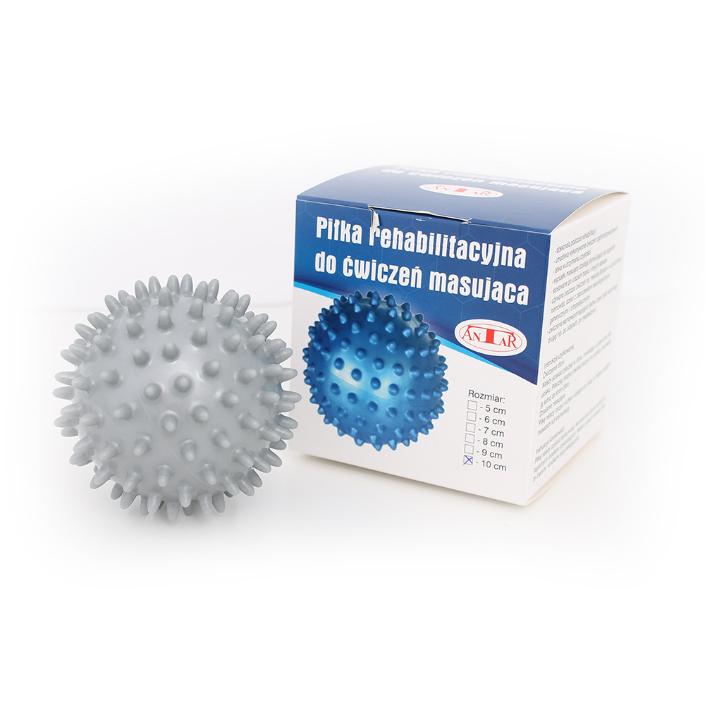 Minge de masaj pentru recuperare, culoare argintiu Antar, 10 cm, 1 bucata, Biogenetix