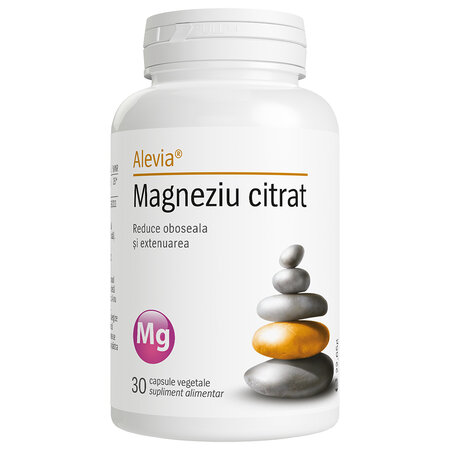 Magneziu citrat, 30 capsule vegetale, Alevia