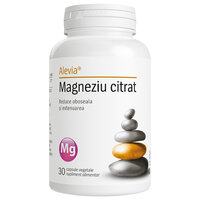 Magneziu citrat, 30 capsule vegetale, Alevia