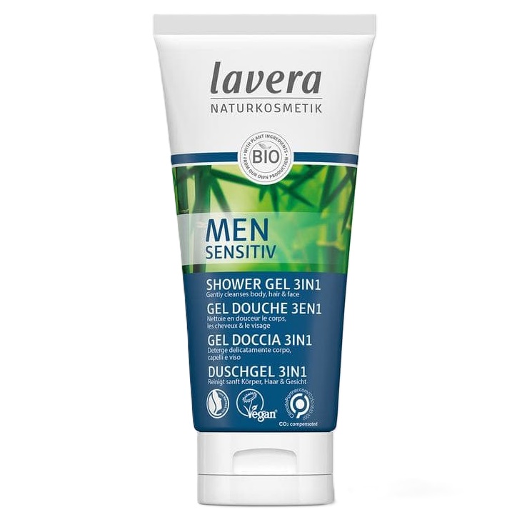 Sampon si gel de dus cu minerale naturale pentru barbati, 200 ml, Lavera