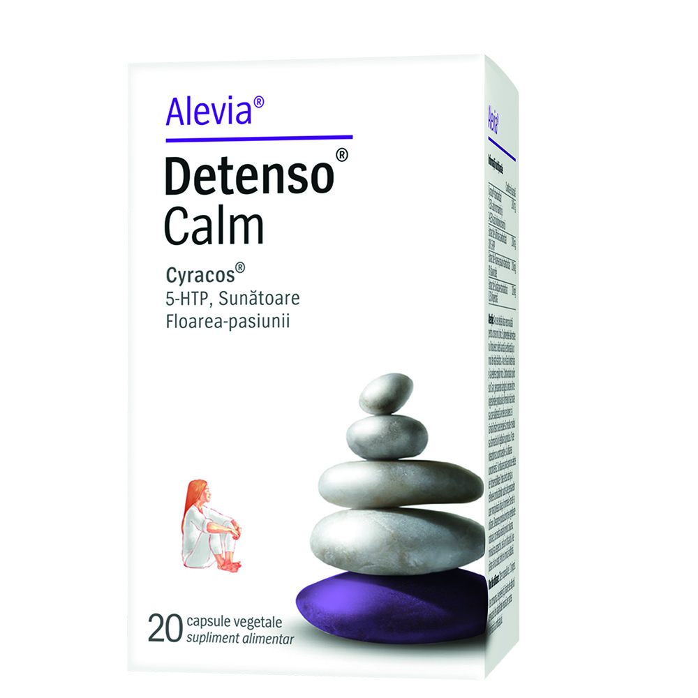 Supliment impotriva starilor de stres Detenso Calm, 20 capsule, Alevia