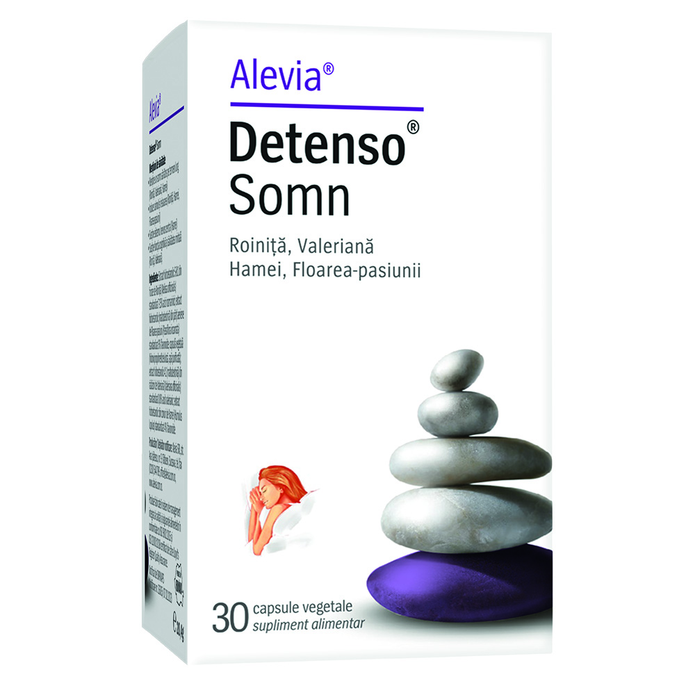 Supliment impotriva tulburarilor de somn Detenso Somn, 30 capsule, Alevia