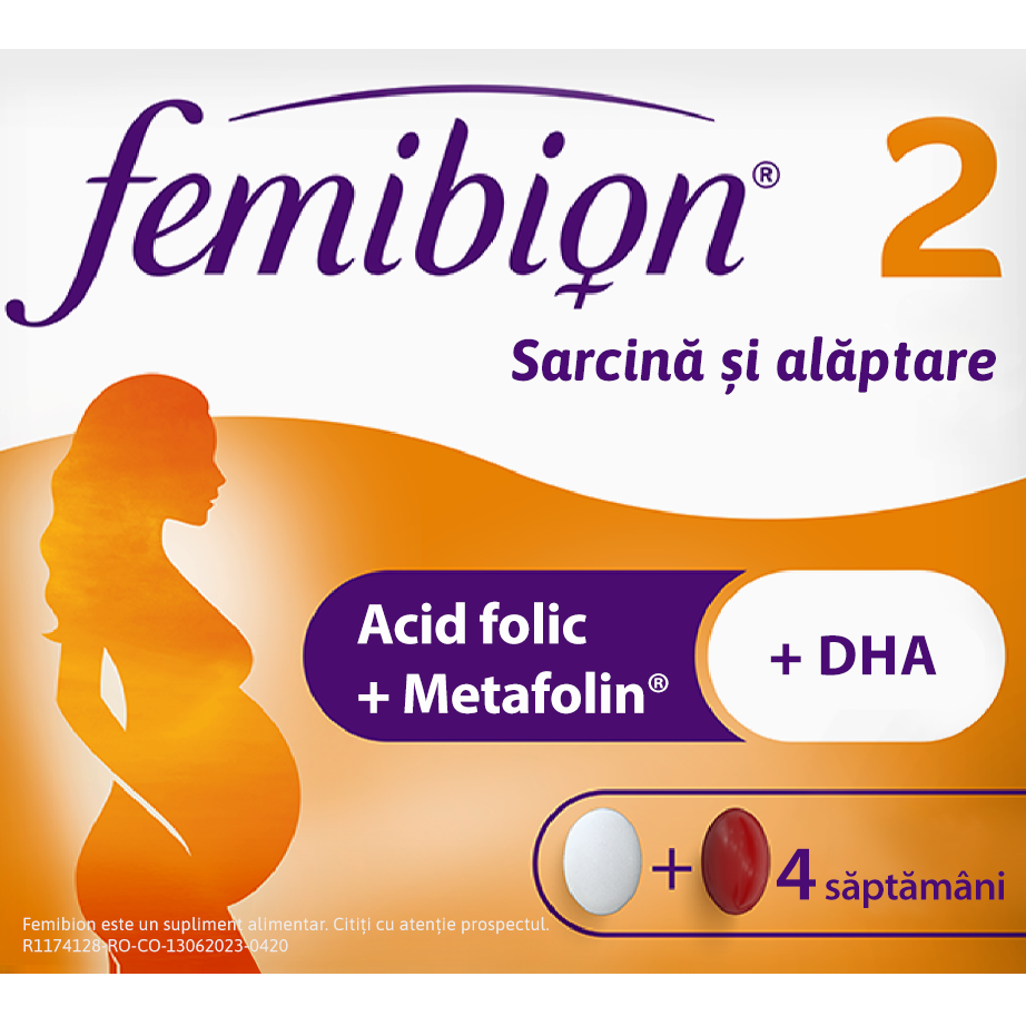 Femibion 2 sarcina si alaptare, 28 comprimate + 28 capsule, Dr. Reddys