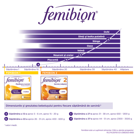 Femibion 2 sarcina si alaptare, 28 comprimate + 28 capsule, Dr.Reddys 569879