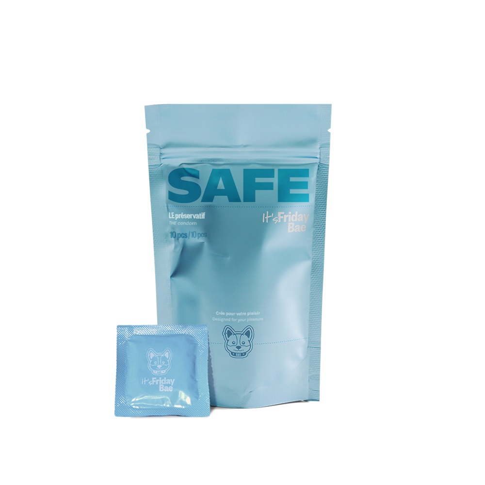 Prezervative pre-lubrifiate ultra subtiri Safe, 10 bucati, Friday Bae