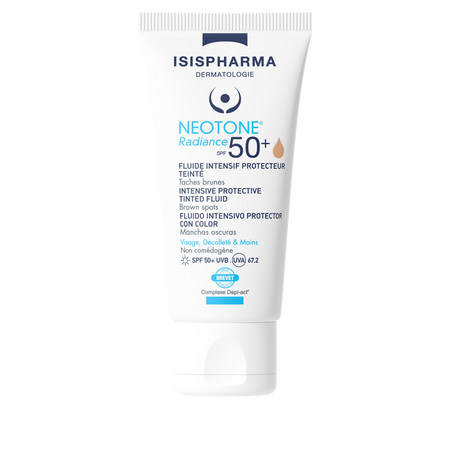 Crema depigmentanta nuantatoare SPF50+ Medium Neotone Radiance, 30 ml, Isispharm