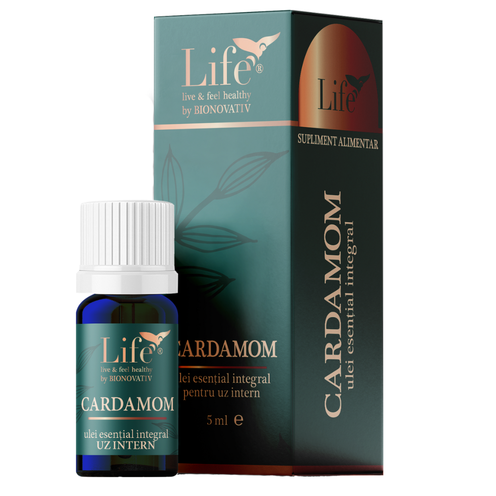 Ulei esential integral de cardamom, 5 ml, Bionovativ