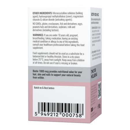Biotin 1000 mcg Good Routine, 30 capsule vegetale, Secom 710728