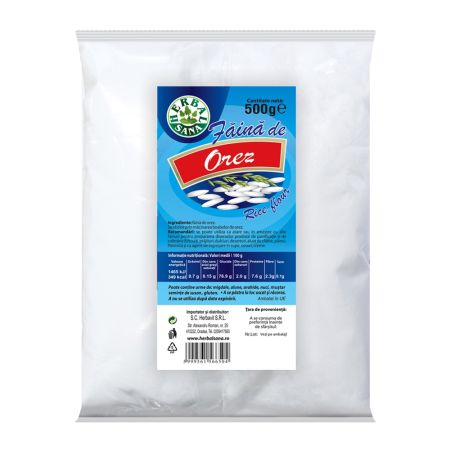 Faina de orez fara gluten, 500 g, Herbavit