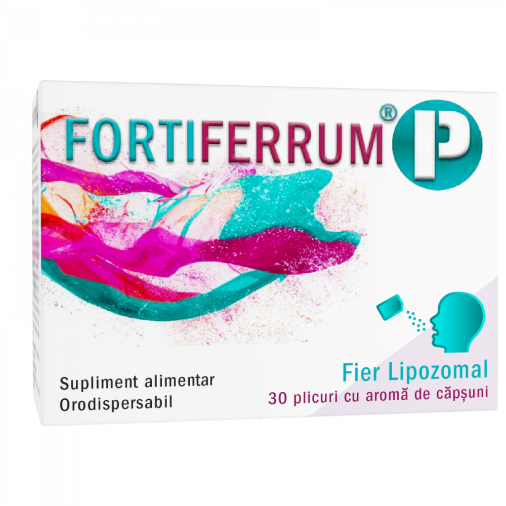 Fortiferrum P cu aroma de capsuni, 30 plicuri, Esvida Pharma