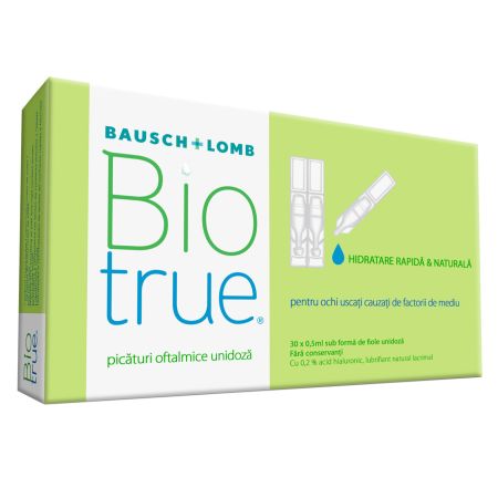 Picaturi oftalmice Biotrue, 0.5 ml, 30 unidoze, Bausch + Lomb