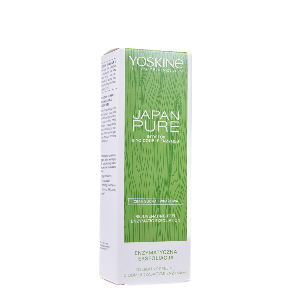 Exfoliant enzimatic si rejuvenant pentru ten uscat si sensibil Japan Pure, 75 ml, Yoskine