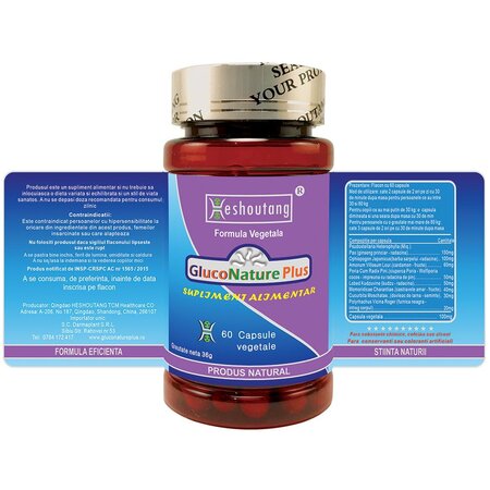 GlucoNature Plus, 60 cpsule, Qingdao Heshoutang 702188