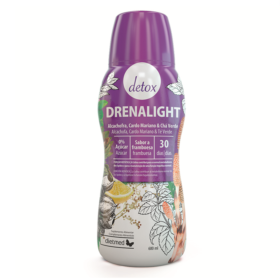 Suspensie orala Drenalight Detox, 600 ml, Dietmed