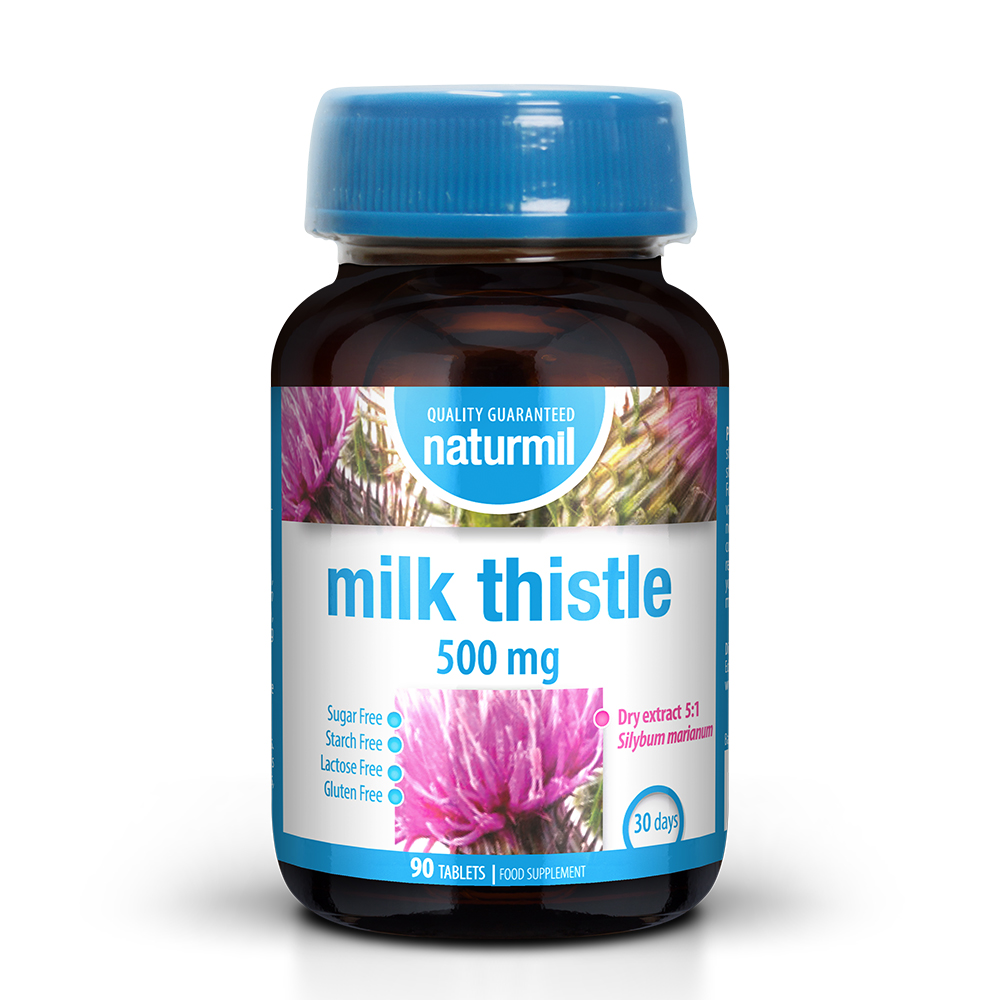 Milk Thistle, 500 mg, 90 tablete, Naturmill