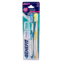 Periuta de dinti Clinic Medium, 2 bucati, Benefit