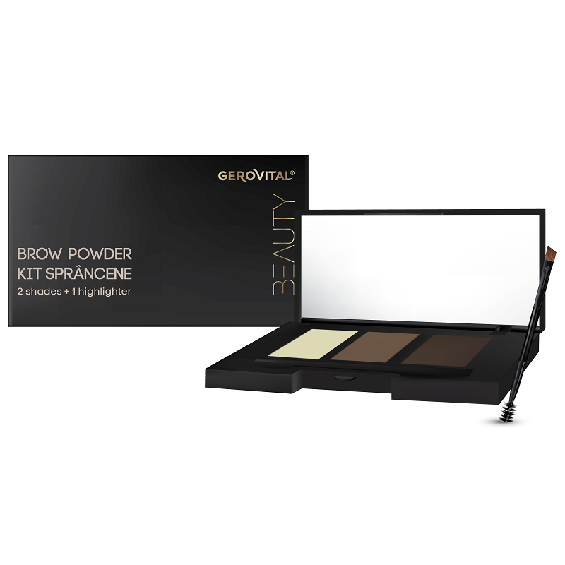 Kit de sprancene, 4,9 g, Gerovital Beauty