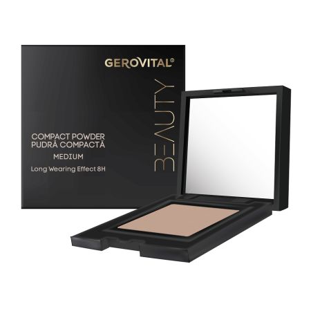 Pudra compacta Medium, 9,5 g, Gerovital Beauty